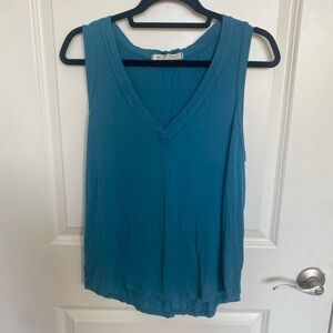 We The Free Teal V-Neck Tank Top